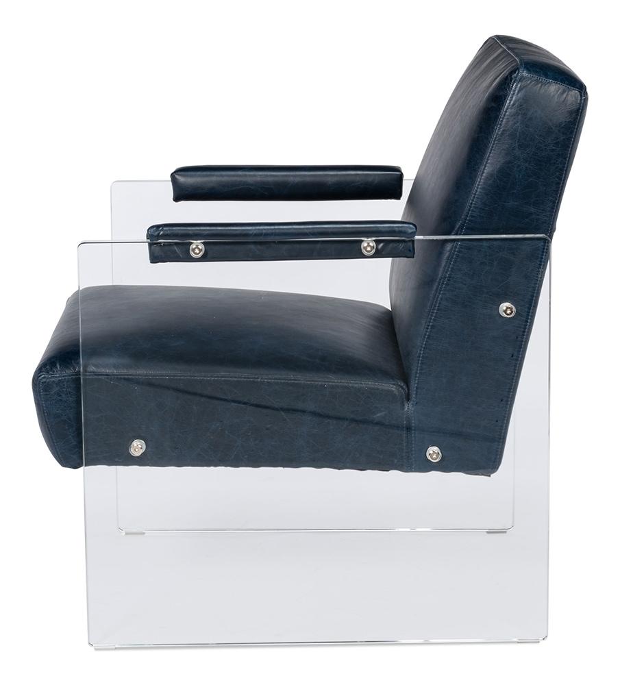 Sarreid Ltd - Holloway Armchair, Chateau Blue - 54084 veiw 3