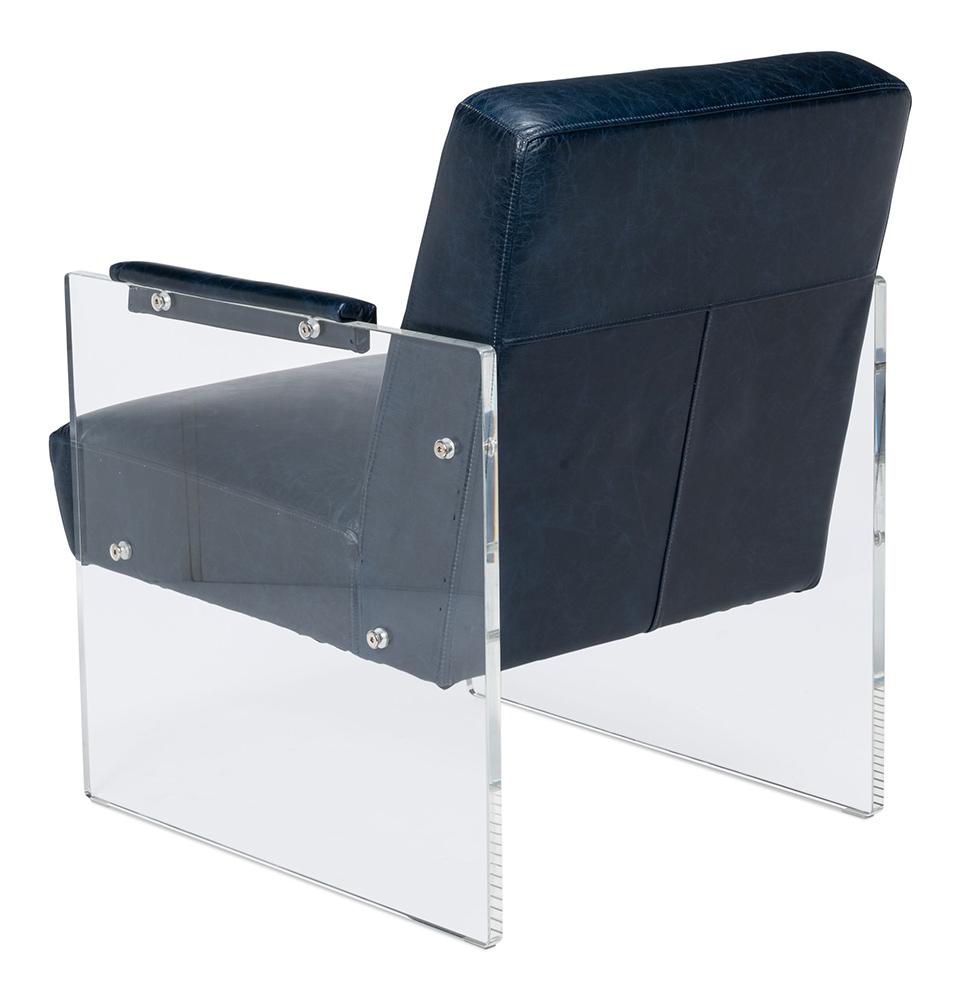 Sarreid Ltd - Holloway Armchair, Chateau Blue - 54084 veiw 5