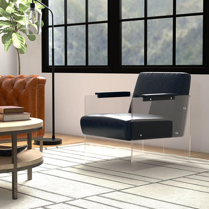 Sarreid Ltd - Holloway Armchair, Chateau Blue - 54084 veiw 8