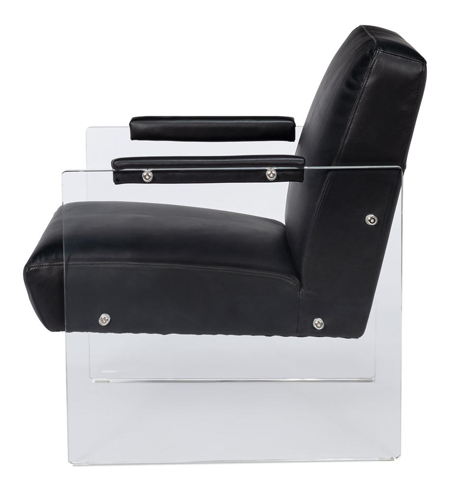 Sarreid Ltd - Holloway Armchair, Onyx Black - 54082 veiw 3