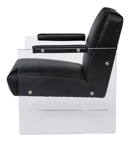 Sarreid Ltd - Holloway Armchair, Onyx Black - 54082 veiw 3