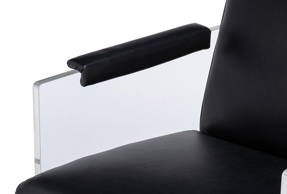 Sarreid Ltd - Holloway Armchair, Onyx Black - 54082 veiw 6