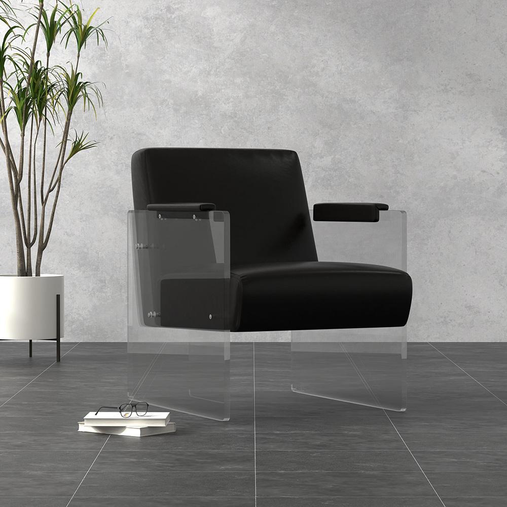 Sarreid Ltd - Holloway Armchair, Onyx Black - 54082 veiw 7