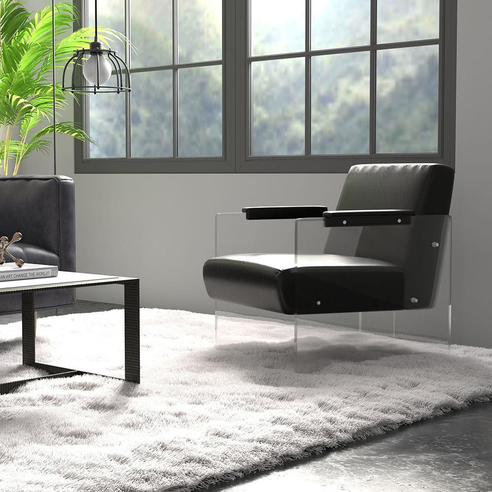 Sarreid Ltd - Holloway Armchair, Onyx Black - 54082 veiw 8
