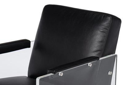 Sarreid Ltd - Holloway Armchair, Onyx Black - 54082 veiw 10
