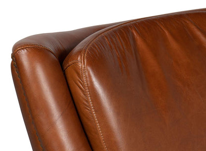Sarreid Ltd - Baker Leather Swivel Chair,Havana Lthr - 53468 veiw 10