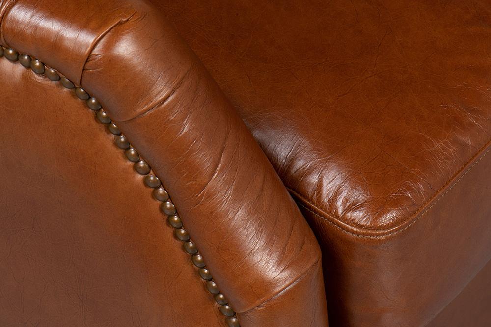 Sarreid Ltd - Baker Leather Swivel Chair,Havana Lthr - 53468 veiw 11