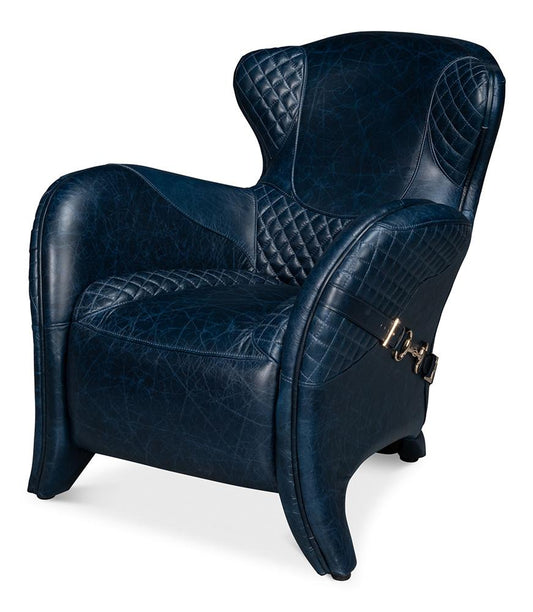 Sarreid Ltd - Hera Arm Chair, Chateau Blue - 54117 veiw 1