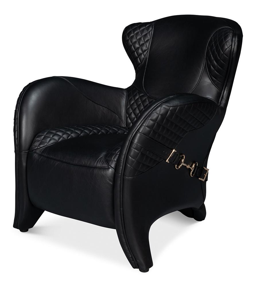 Sarreid Ltd - Hera Arm Chair, Onyx Black - 54118 veiw 1