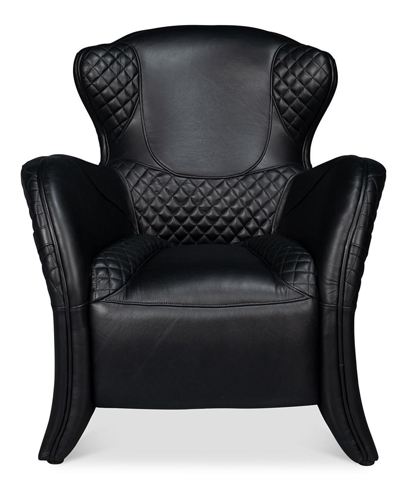 Sarreid Ltd - Hera Arm Chair, Onyx Black - 54118 veiw 2