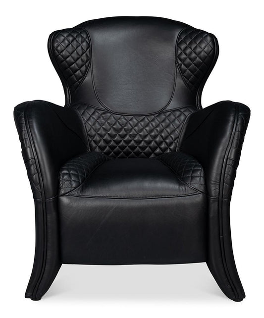 Sarreid Ltd - Hera Arm Chair, Onyx Black - 54118 veiw 2
