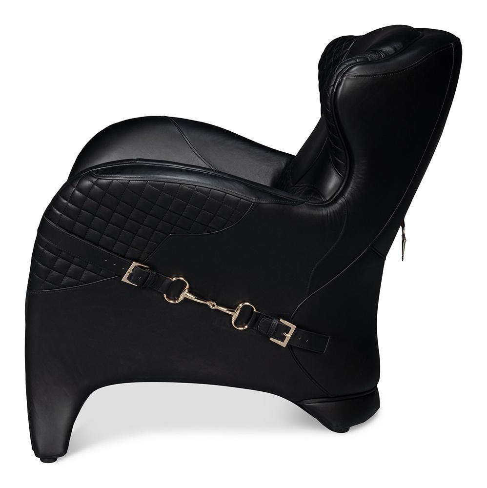 Sarreid Ltd - Hera Arm Chair, Onyx Black - 54118 veiw 3