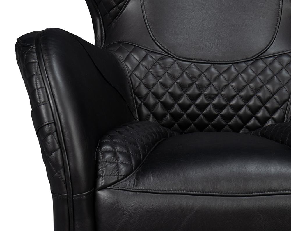 Sarreid Ltd - Hera Arm Chair, Onyx Black - 54118 veiw 6