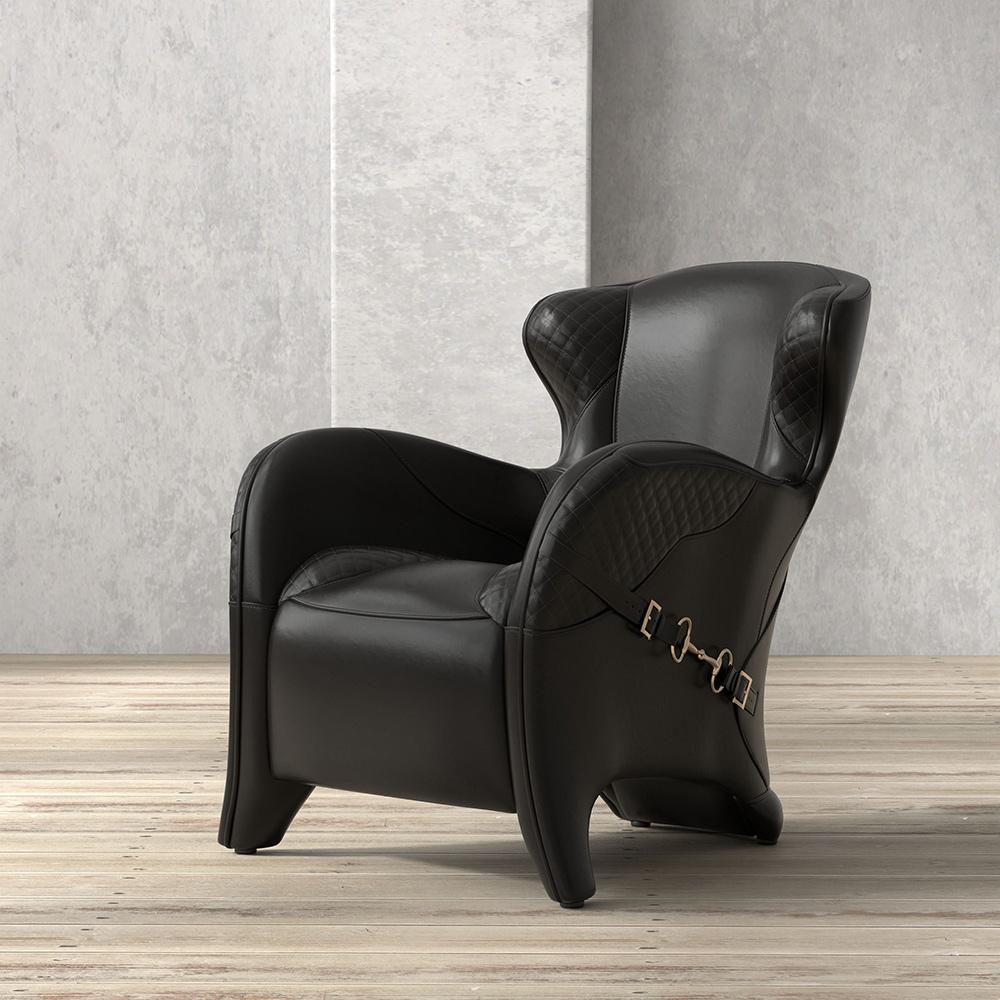 Sarreid Ltd - Hera Arm Chair, Onyx Black - 54118 veiw 7
