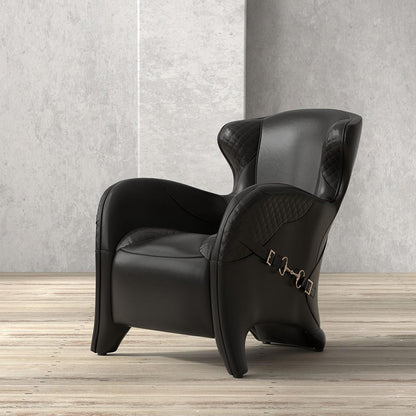 Sarreid Ltd - Hera Arm Chair, Onyx Black - 54118 veiw 7