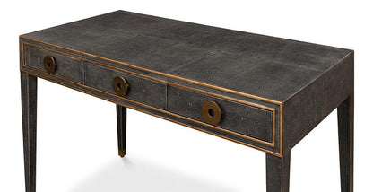 Sarreid Ltd - Gabriella Shagreen Desk/Table,Ant.Grey - 53571-1 veiw 4