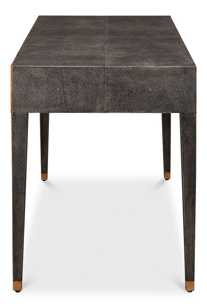 Sarreid Ltd - Gabriella Shagreen Desk/Table,Ant.Grey - 53571-1 veiw 8