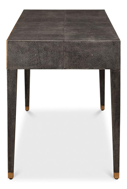 Sarreid Ltd - Gabriella Shagreen Desk/Table,Ant.Grey - 53571-1 veiw 8
