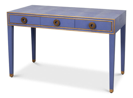 Sarreid Ltd - Gabriella Shagreen Desk/Table,Marlin Blue - 54000-2 veiw 1