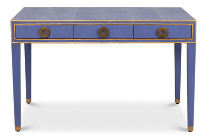 Sarreid Ltd - Gabriella Shagreen Desk/Table,Marlin Blue - 54000-2 veiw 2
