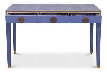 Sarreid Ltd - Gabriella Shagreen Desk/Table,Marlin Blue - 54000-2 veiw 3