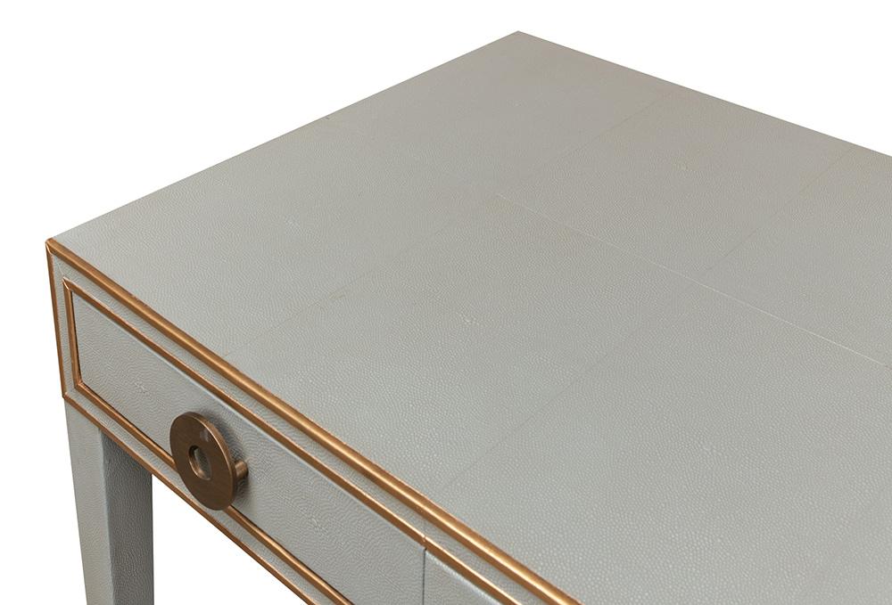 Sarreid Ltd - Gabriella Shagreen Desk/Table,Storm Grey - 53571-2 veiw 5