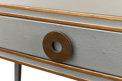 Sarreid Ltd - Gabriella Shagreen Desk/Table,Storm Grey - 53571-2 veiw 6