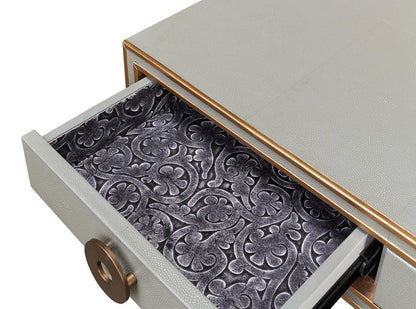 Sarreid Ltd - Gabriella Shagreen Desk/Table,Storm Grey - 53571-2 veiw 9