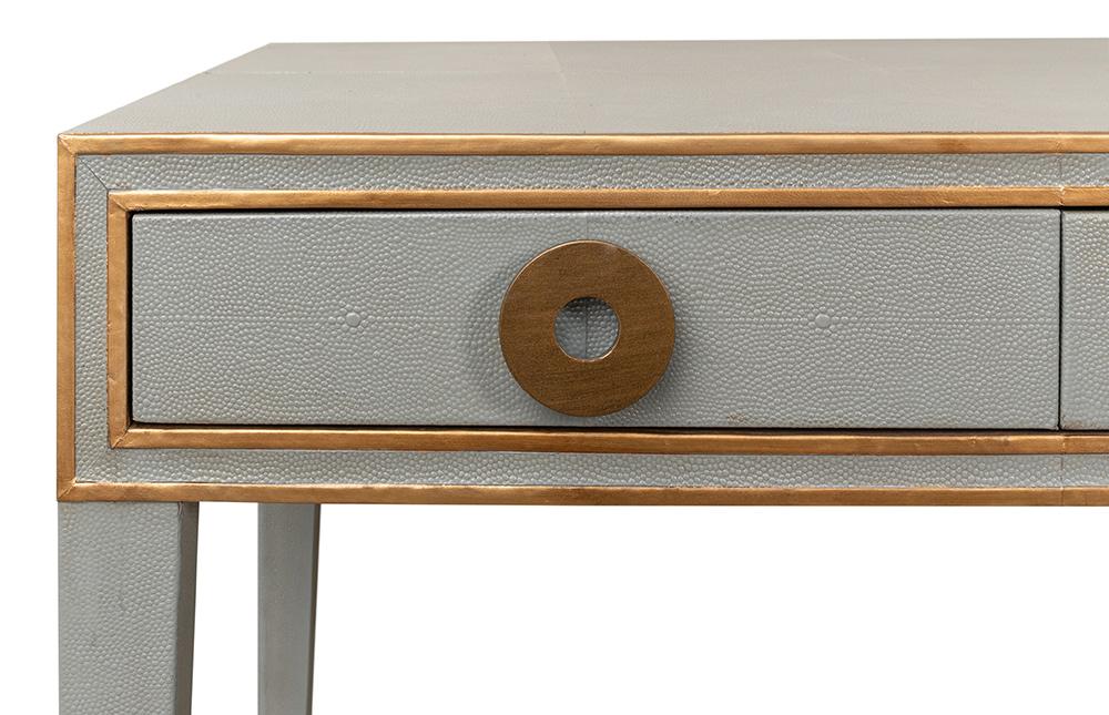 Sarreid Ltd - Gabriella Shagreen Desk/Table,Storm Grey - 53571-2 veiw 10