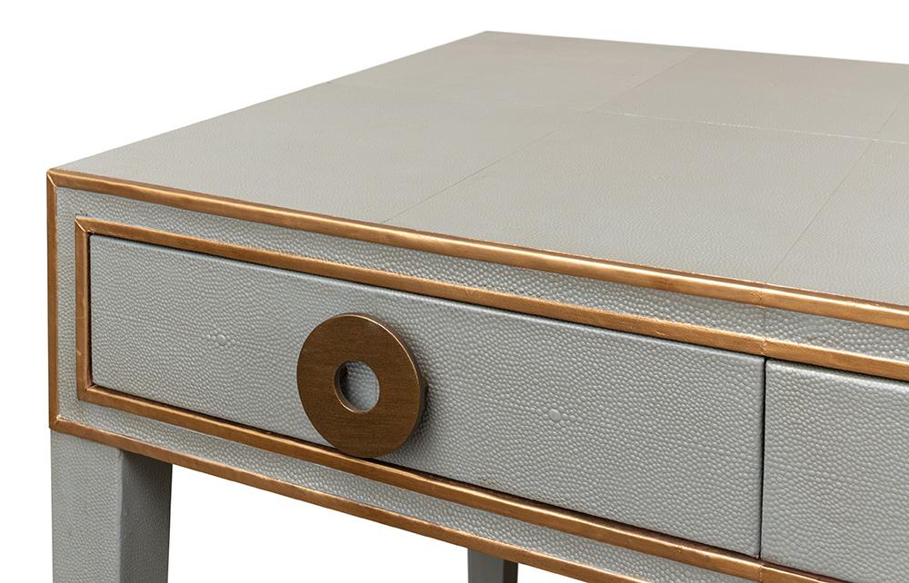Sarreid Ltd - Gabriella Shagreen Desk/Table,Storm Grey - 53571-2 veiw 11
