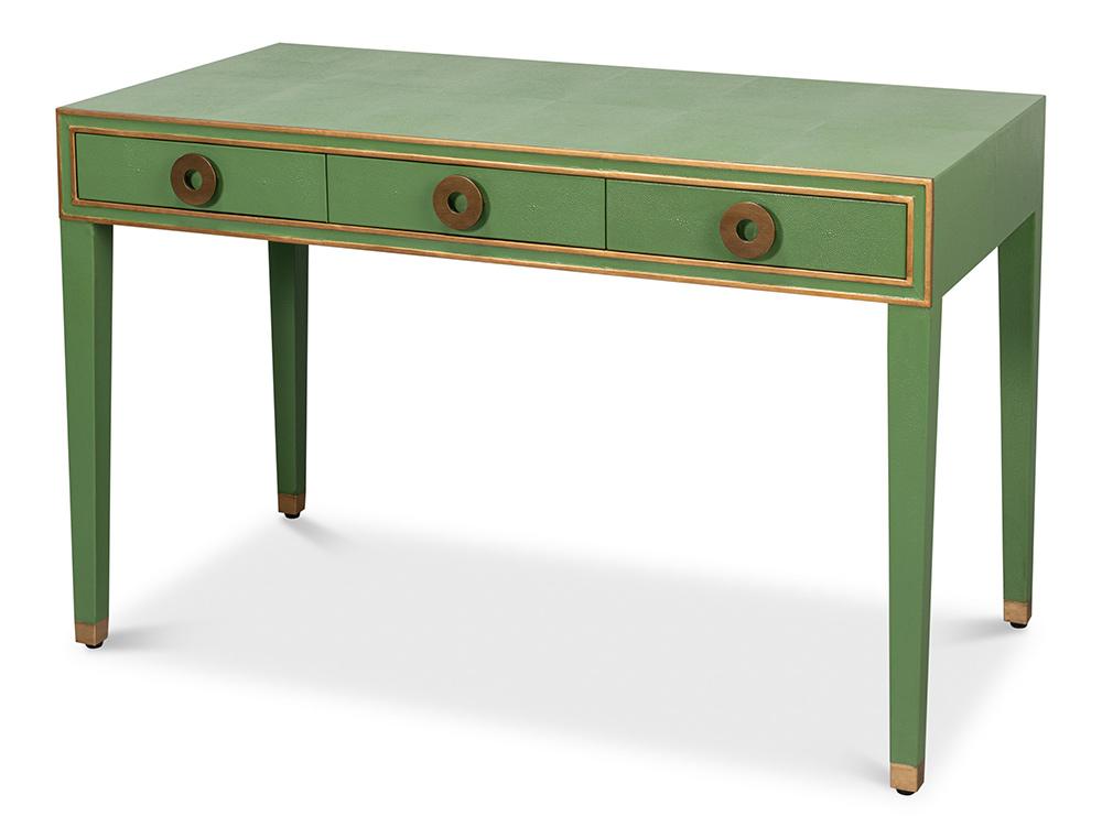 Sarreid Ltd - Gabriella Shagreen Desk/Table,Watercress - 54000-3 veiw 1