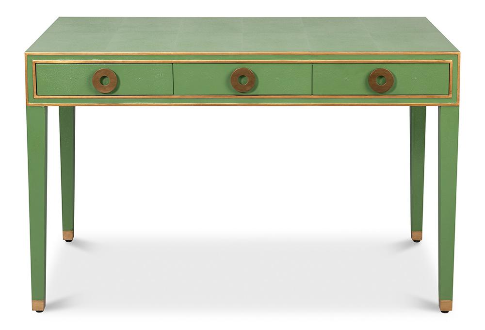 Sarreid Ltd - Gabriella Shagreen Desk/Table,Watercress - 54000-3 veiw 2