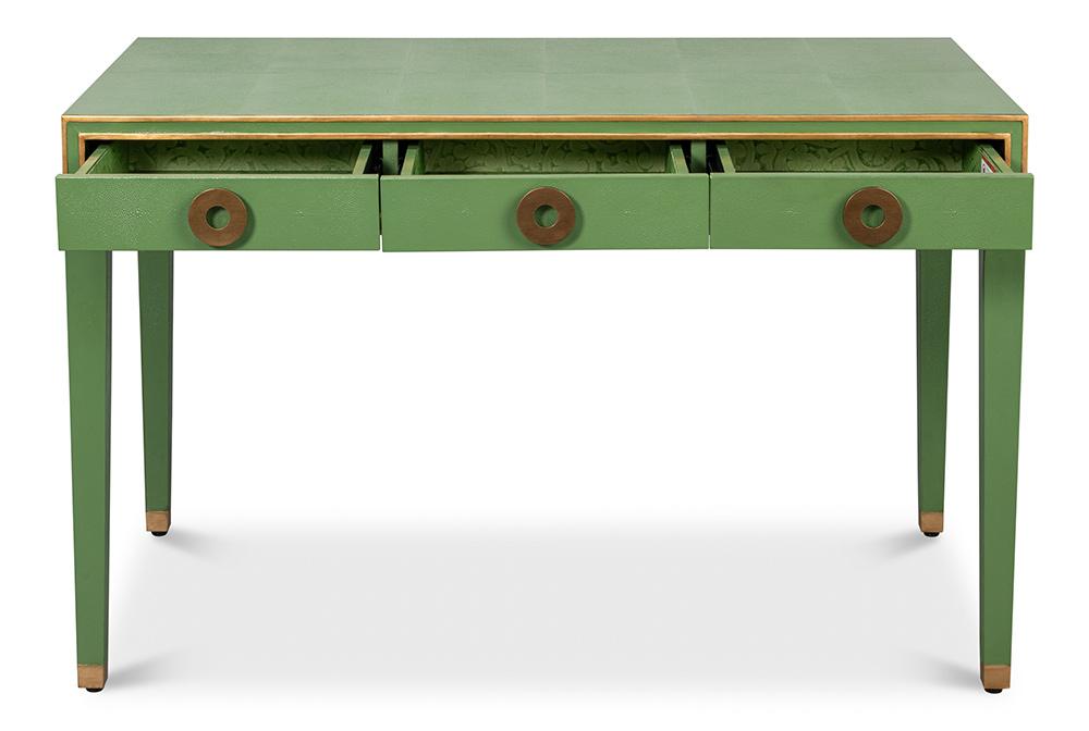 Sarreid Ltd - Gabriella Shagreen Desk/Table,Watercress - 54000-3 veiw 3