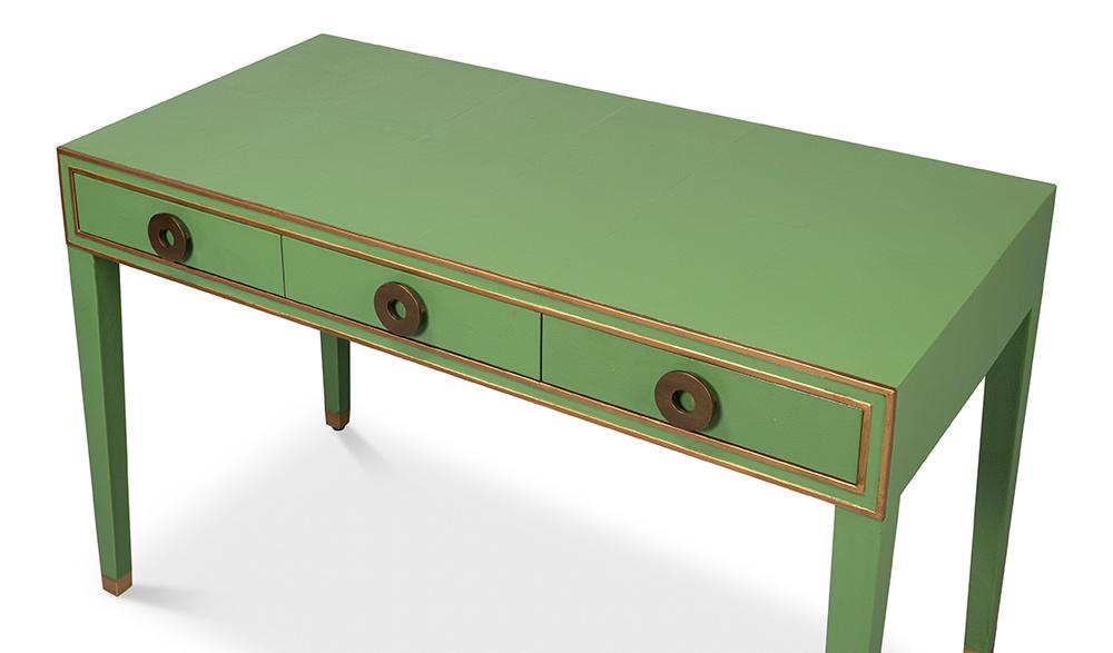 Sarreid Ltd - Gabriella Shagreen Desk/Table,Watercress - 54000-3 veiw 4