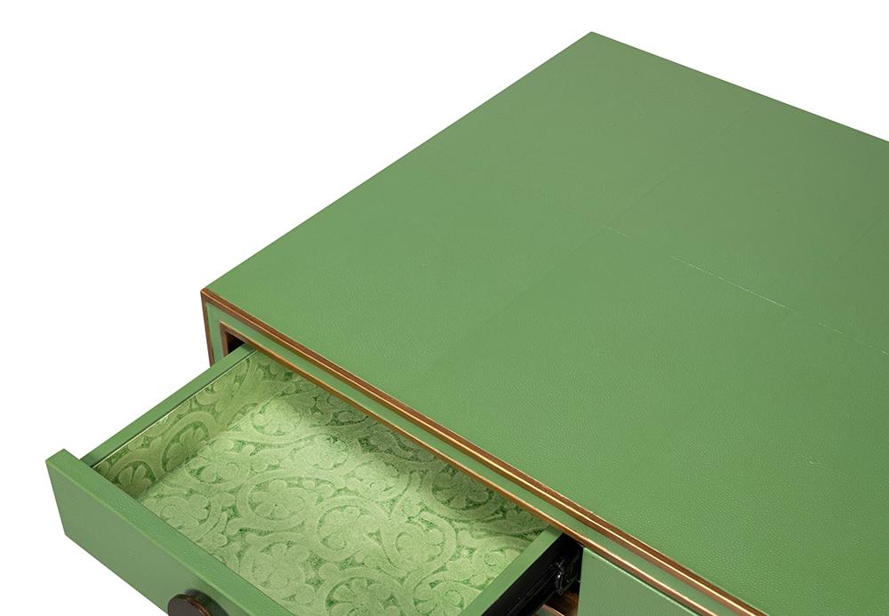 Sarreid Ltd - Gabriella Shagreen Desk/Table,Watercress - 54000-3 veiw 5