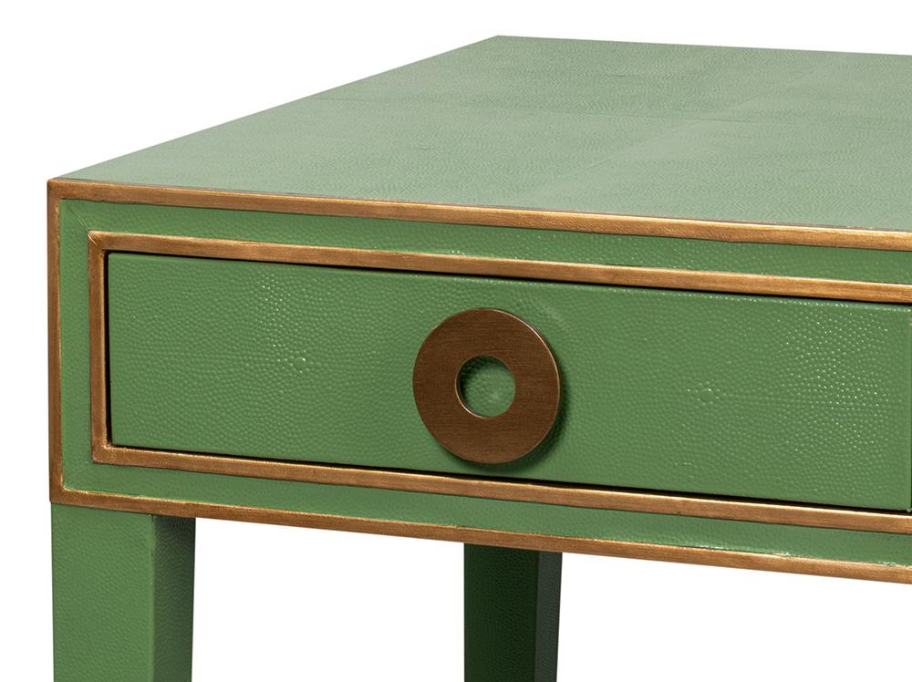 Sarreid Ltd - Gabriella Shagreen Desk/Table,Watercress - 54000-3 veiw 11