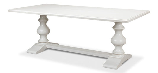 Sarreid Ltd - Lionisio Trestle Table, Cortina White - R085-79 veiw 1