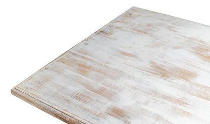 Sarreid Ltd - Lionisio Trestle Table,Disrupted White - R085-16 veiw 5