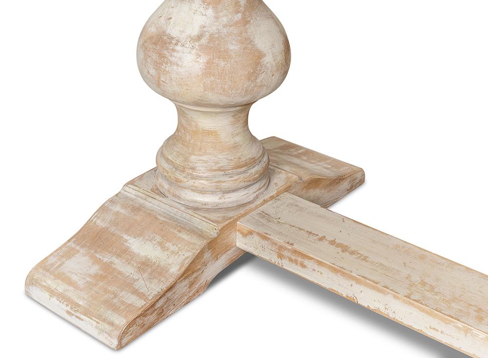 Sarreid Ltd - Lionisio Trestle Table,Disrupted White - R085-16 veiw 12