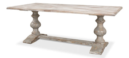 Sarreid Ltd - Lionisio Trestle Table, Grey Oak - R085-73 veiw 1