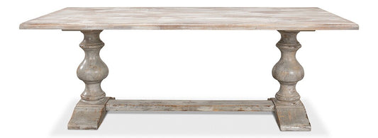 Sarreid Ltd - Lionisio Trestle Table, Grey Oak - R085-73 veiw 2