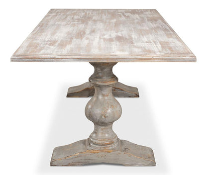 Sarreid Ltd - Lionisio Trestle Table, Grey Oak - R085-73 veiw 3