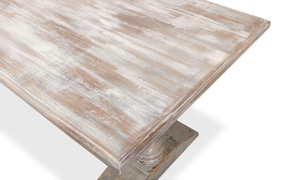 Sarreid Ltd - Lionisio Trestle Table, Grey Oak - R085-73 veiw 5