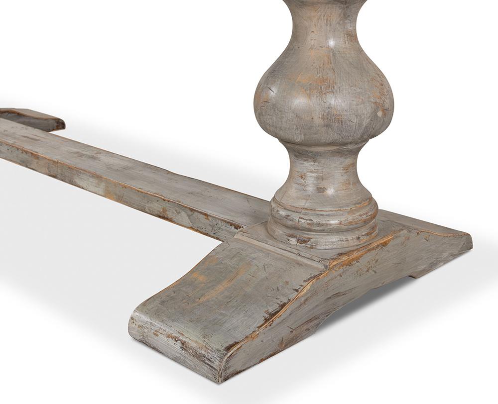 Sarreid Ltd - Lionisio Trestle Table, Grey Oak - R085-73 veiw 6