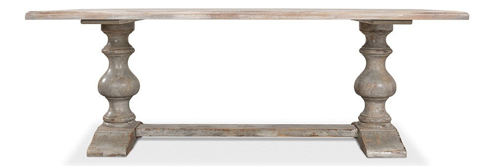 Sarreid Ltd - Lionisio Trestle Table, Grey Oak - R085-73 veiw 7