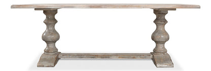 Sarreid Ltd - Lionisio Trestle Table, Grey Oak - R085-73 veiw 7