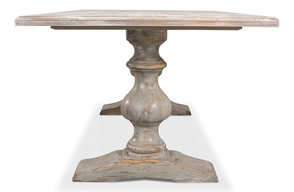 Sarreid Ltd - Lionisio Trestle Table, Grey Oak - R085-73 veiw 11