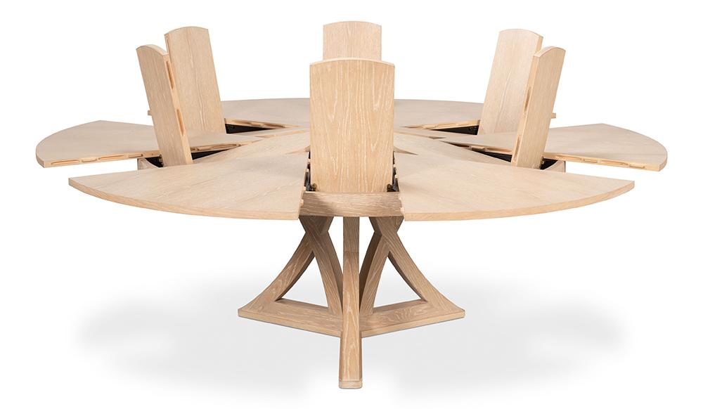 Sarreid Ltd - Casual Jupe Dining Table,Bleached Oak,Lg - 54201-BO veiw 4