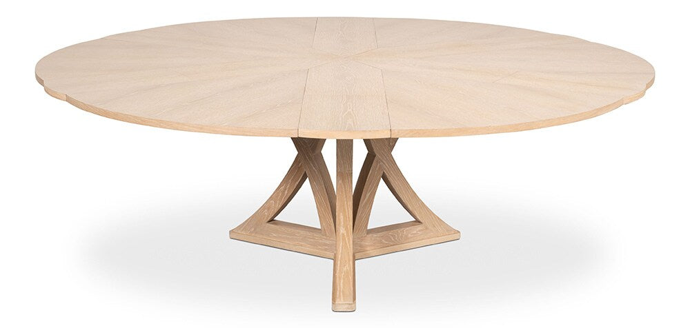 Sarreid Ltd - Casual Jupe Dining Table,Bleached Oak,Lg - 54201-BO veiw 6