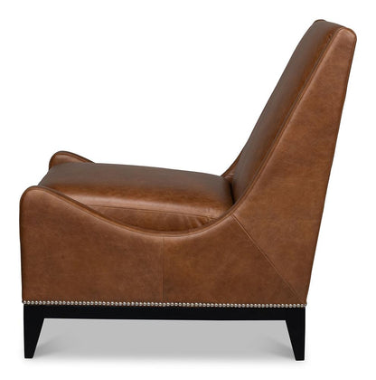 Sarreid Ltd - Brandy Accent Chair, Cuba Brown - 54089 veiw 3